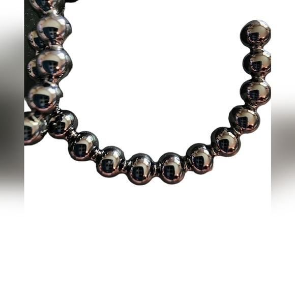 Vera Wang Silver Tone Ball Hoop Earrings Sustainably Sourced NWT - Picture 3 of 6